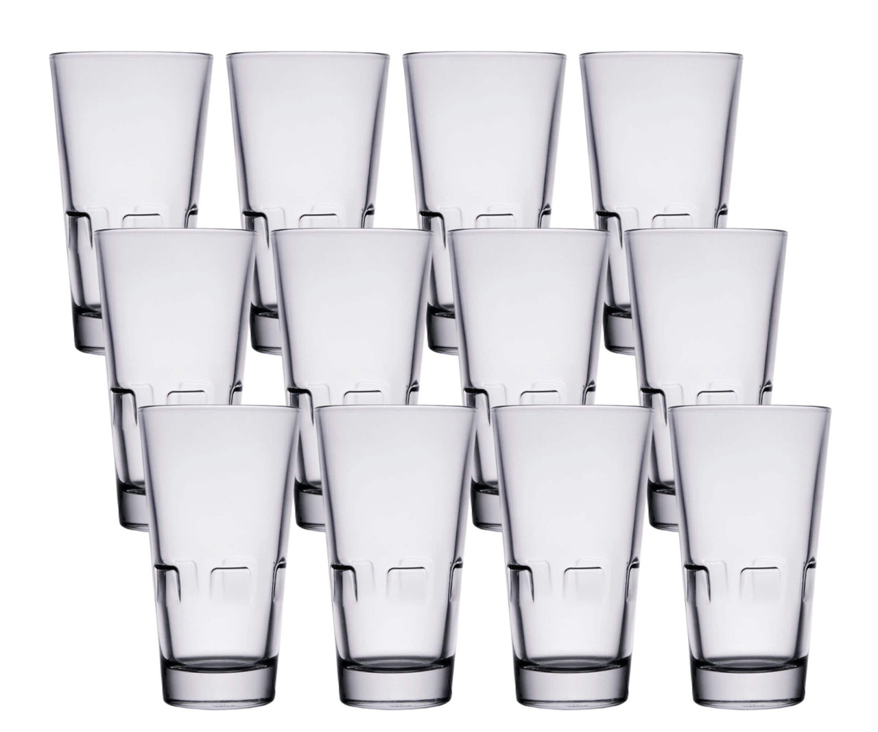 Libbey Optiva Set of 12 Stackable Beverage Glasses - 12 oz.