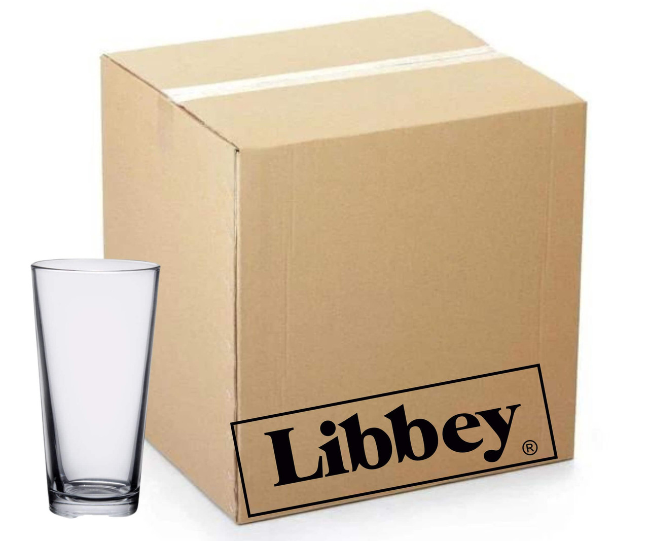 Libbey Restaurant Basics Case of 24 Rim Tempered Mixing Glasses - 22 oz.-Chicken Pieces