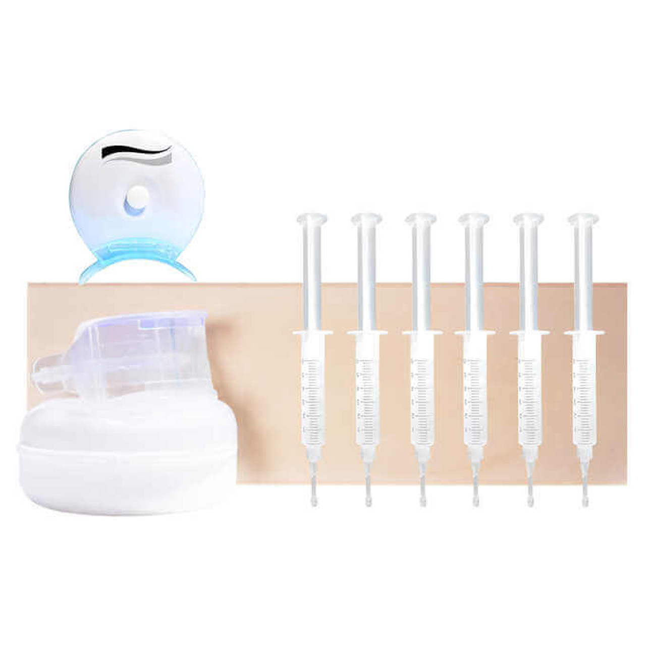 Spa Dent Blue Light Whitening Kit with 6 Whitening Gel Syringes(8/CASE)-Chicken Pieces