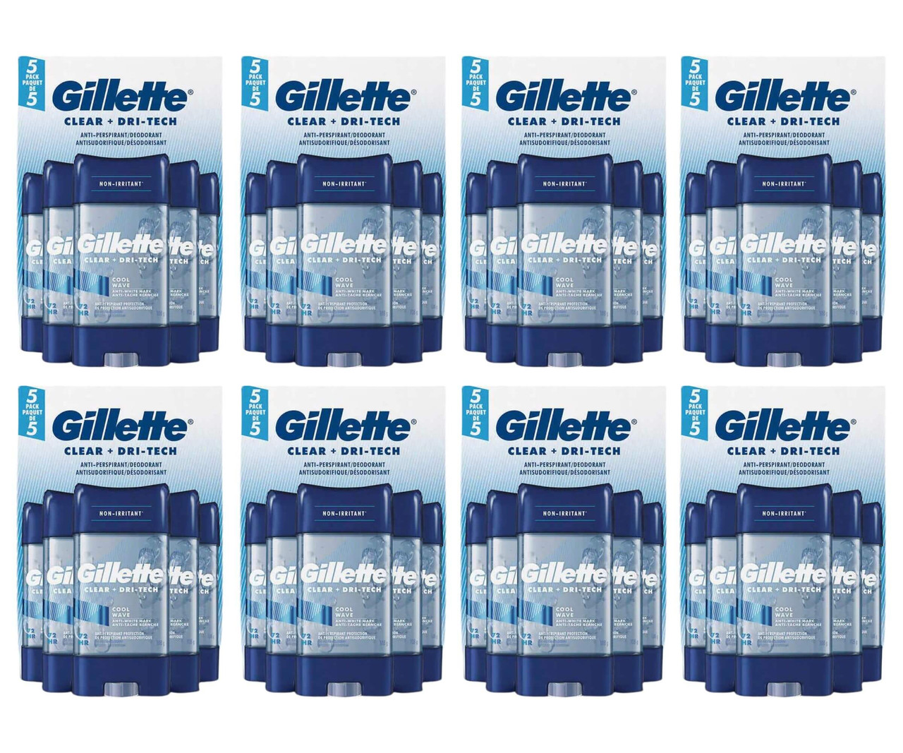 Gillette Antiperspirant Deodorant, Clear Gel, 5 X 108 g(8/CASE)-Chicken Pieces