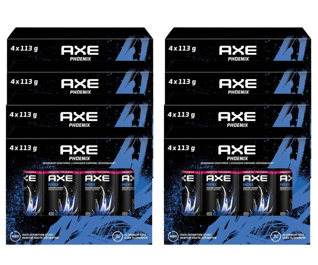 Axe Phoenix Deodorant Fresh Body Spray, 4 x 113 g - (8/CASE)-Chicken Pieces