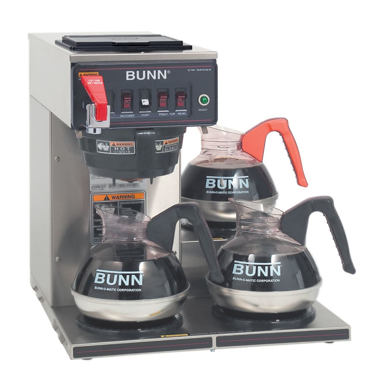 Bunn 12 Cup Auto Coffee Brewer, 3 Lower Warmers, Hot Water Faucet-Chicken Pieces