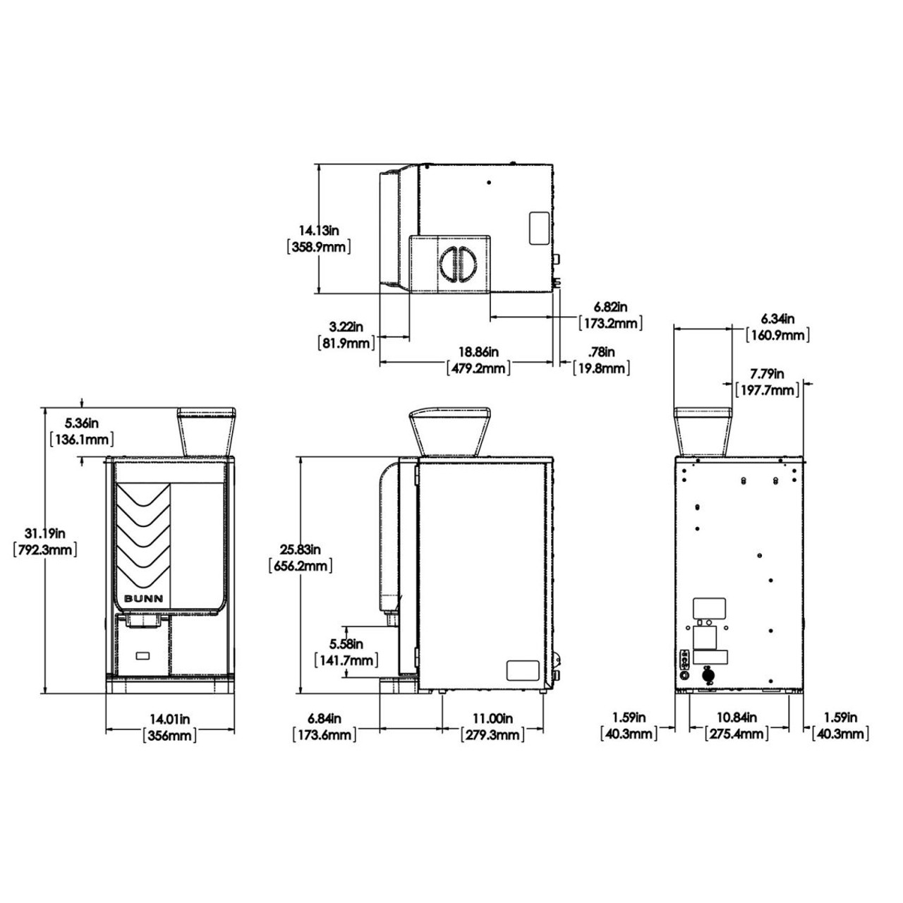 Bunn Crescendo Series Espresso Machine 120V 9 Beverage Choices-Chicken Pieces