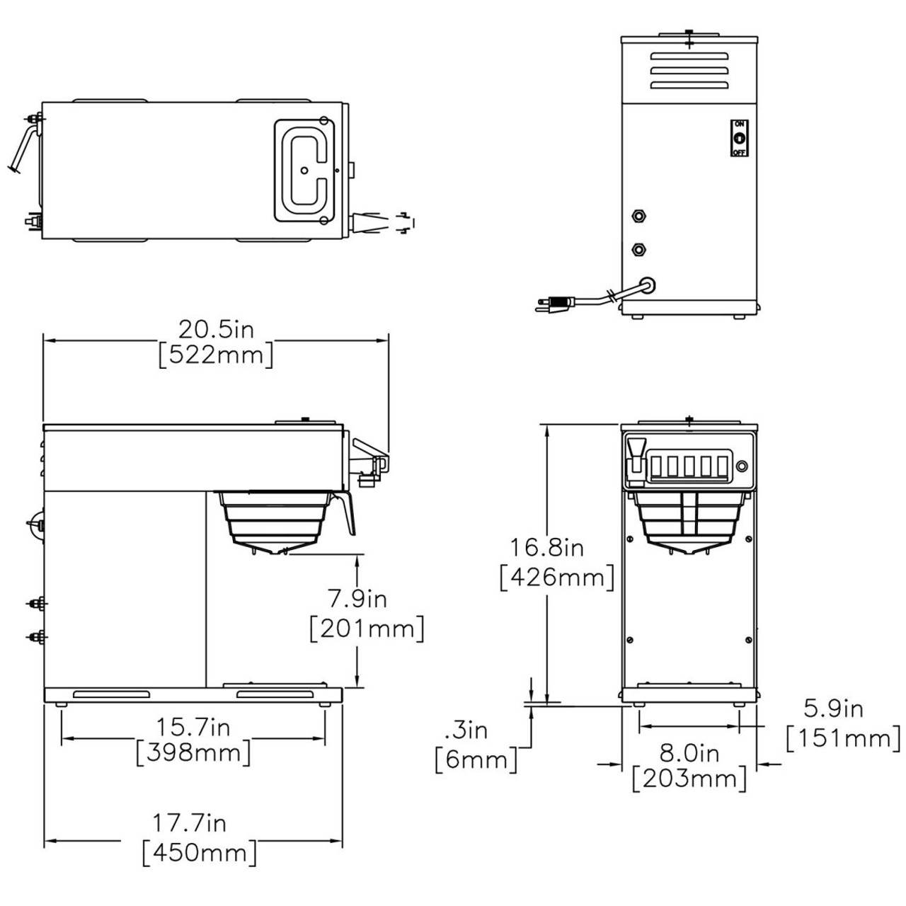 Bunn Automatic 12 Cup Coffee Brewer with 1 Lower Warmer 120V-Chicken Pieces