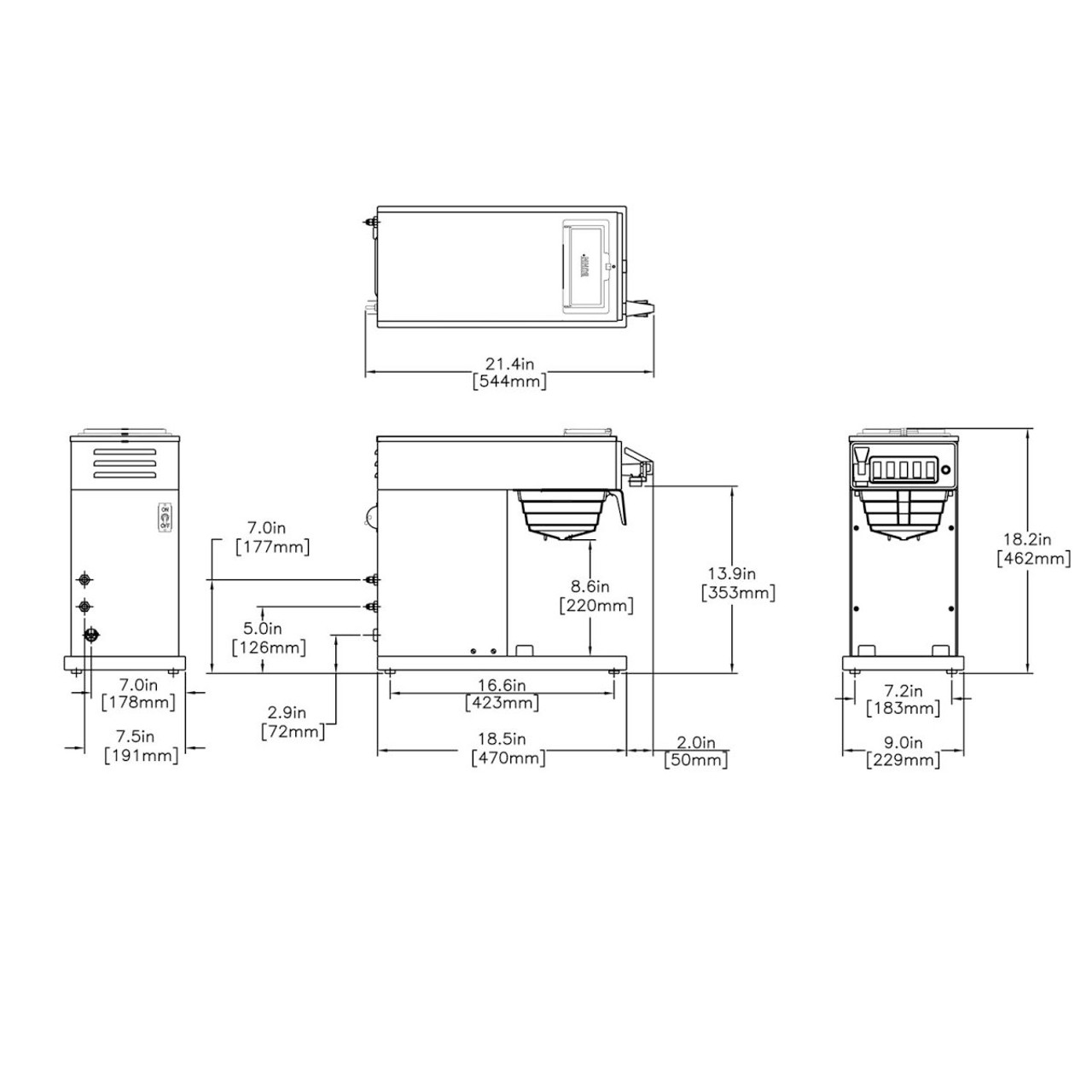 Bunn CWTF15-TC Automatic Thermal Carafe Coffee Brewer - 120V-Chicken Pieces