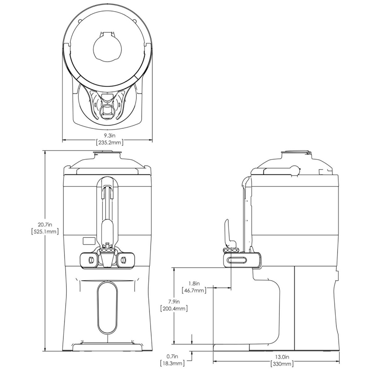 Bunn 1 Gallon ThermoFresh Server - Mechanical Sight Gauge-Chicken Pieces