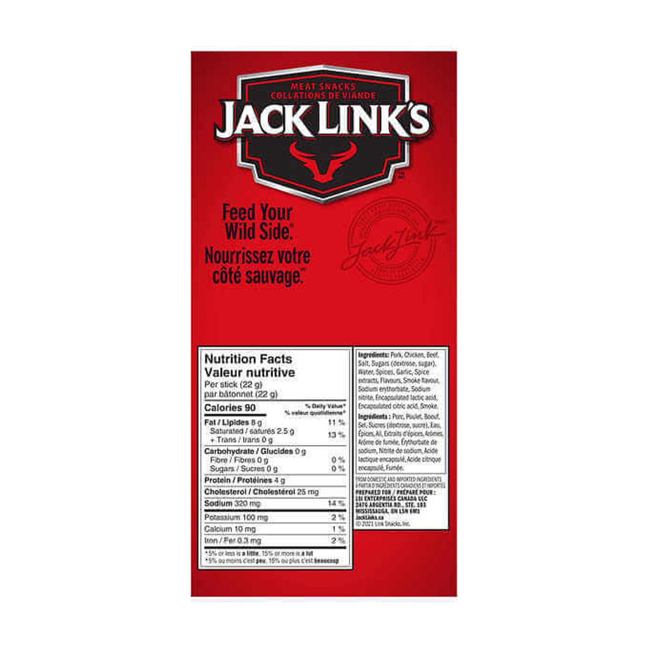 Jack Link’s Original Pepperoni Sticks, 20-Count (2/CASE)-Chicken Pieces