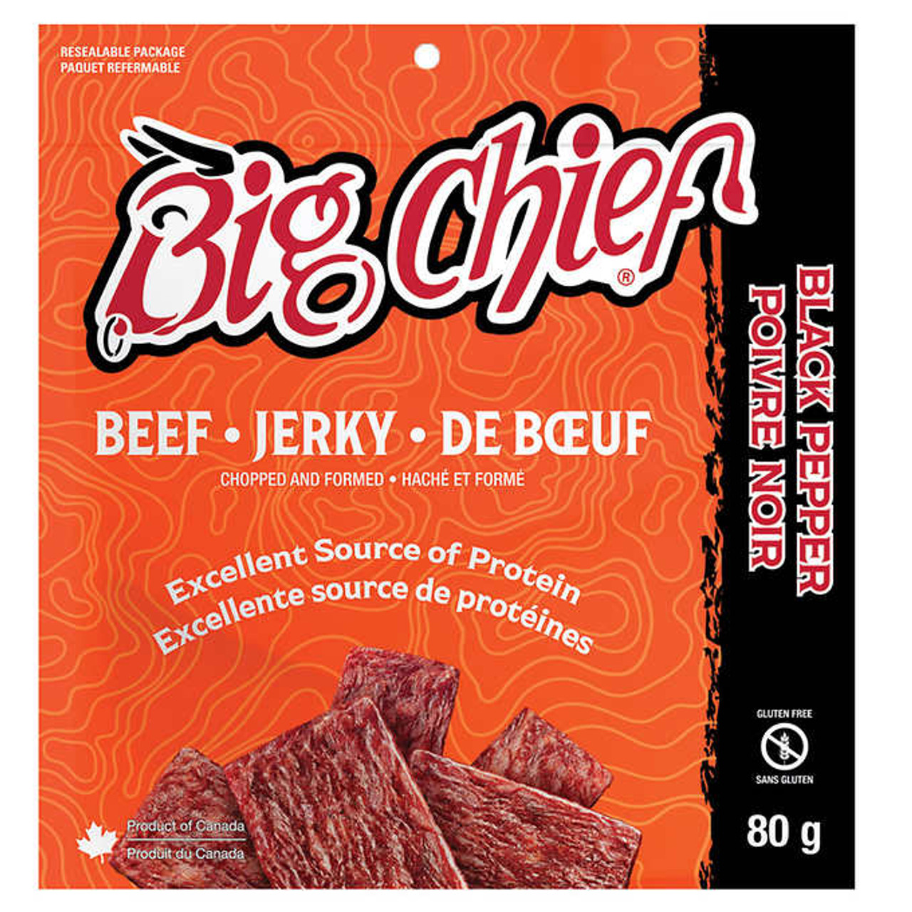 Big Chief Beef Jerky Variety Pack, 12 × 80 g - (2/CASE)-Chicken Pieces