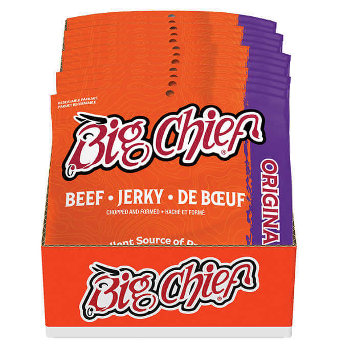 big chief beef jerky calories