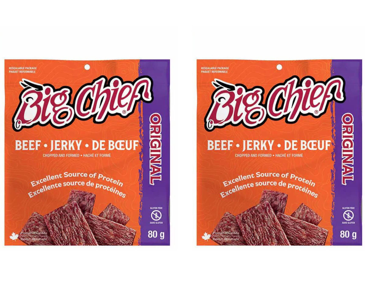 big chief beef jerky calories