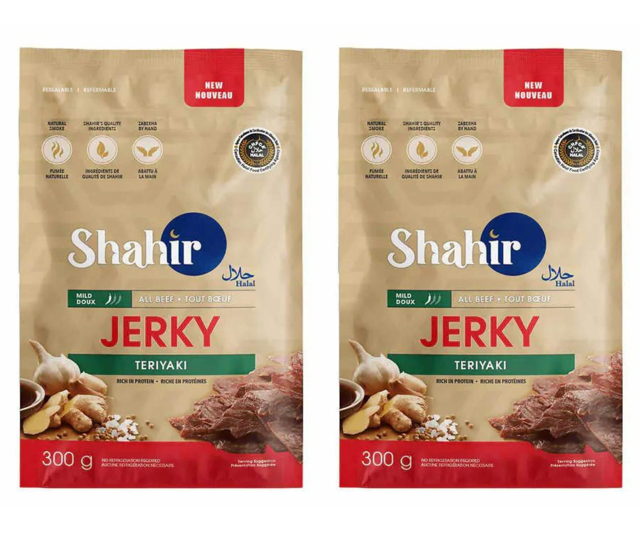 Shahir Teriyaki Beef Jerky, 300 g - 100% All Beef, (2/CASE)-Chicken Pieces