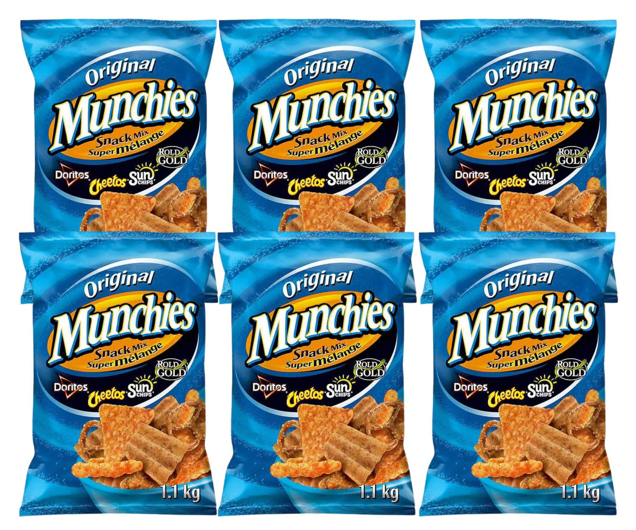Munchies Original Snack Mix, 1.1 kg (6/CASE) Crunchy Combo -Chicken Pieces