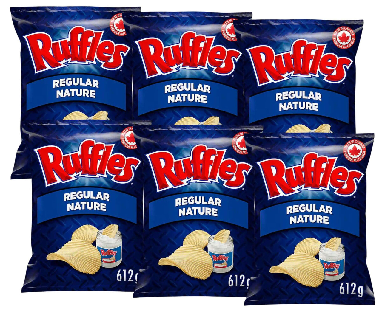 Ruffles Regular Potato Chips, 612g - Gluten Free, 0 (6/CASE)-Chicken Pieces