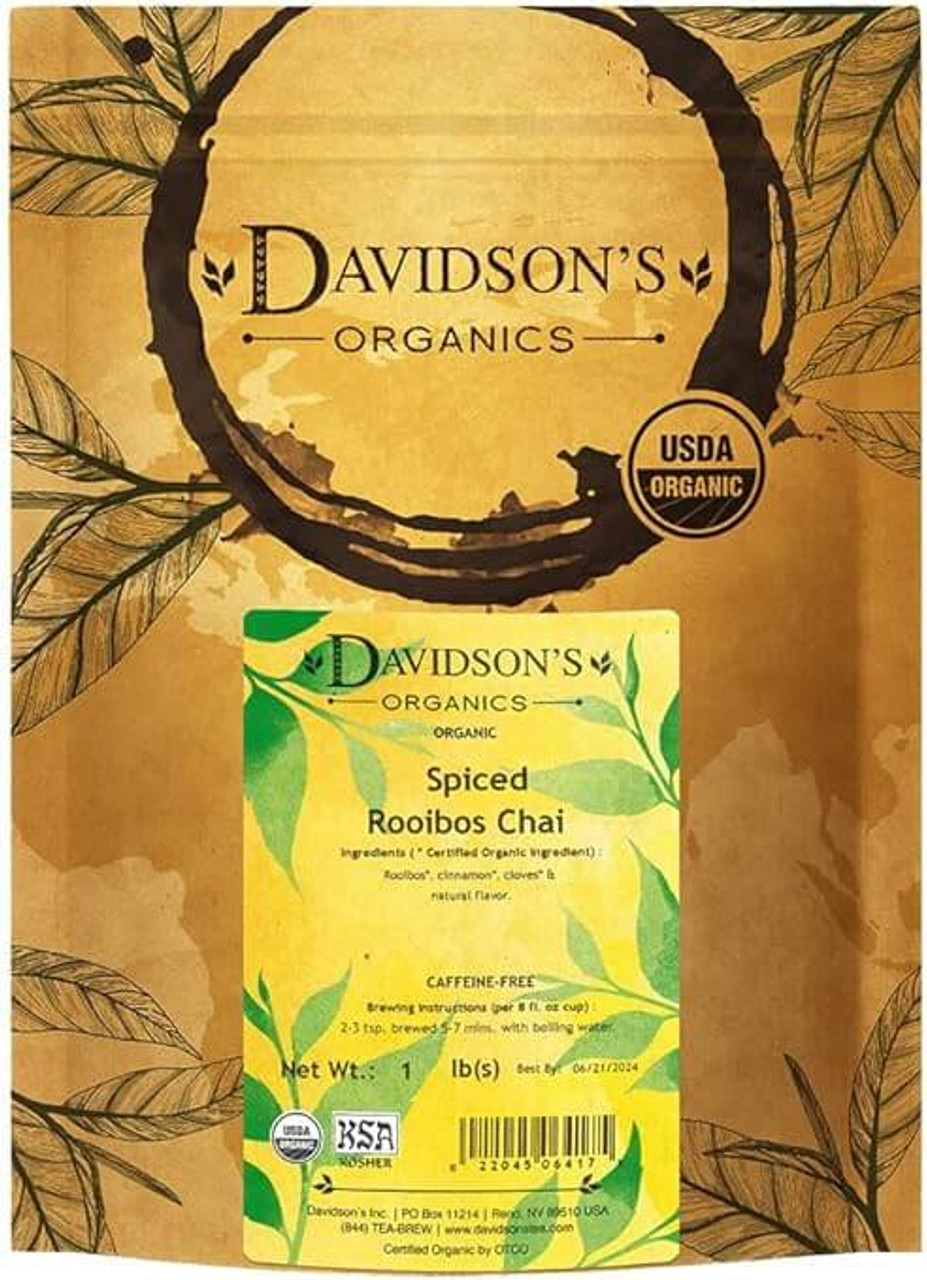 Davidson's Organic Spiced Rooibos Chai Herbal Loose Leaf | 1LB/0.45 KGS