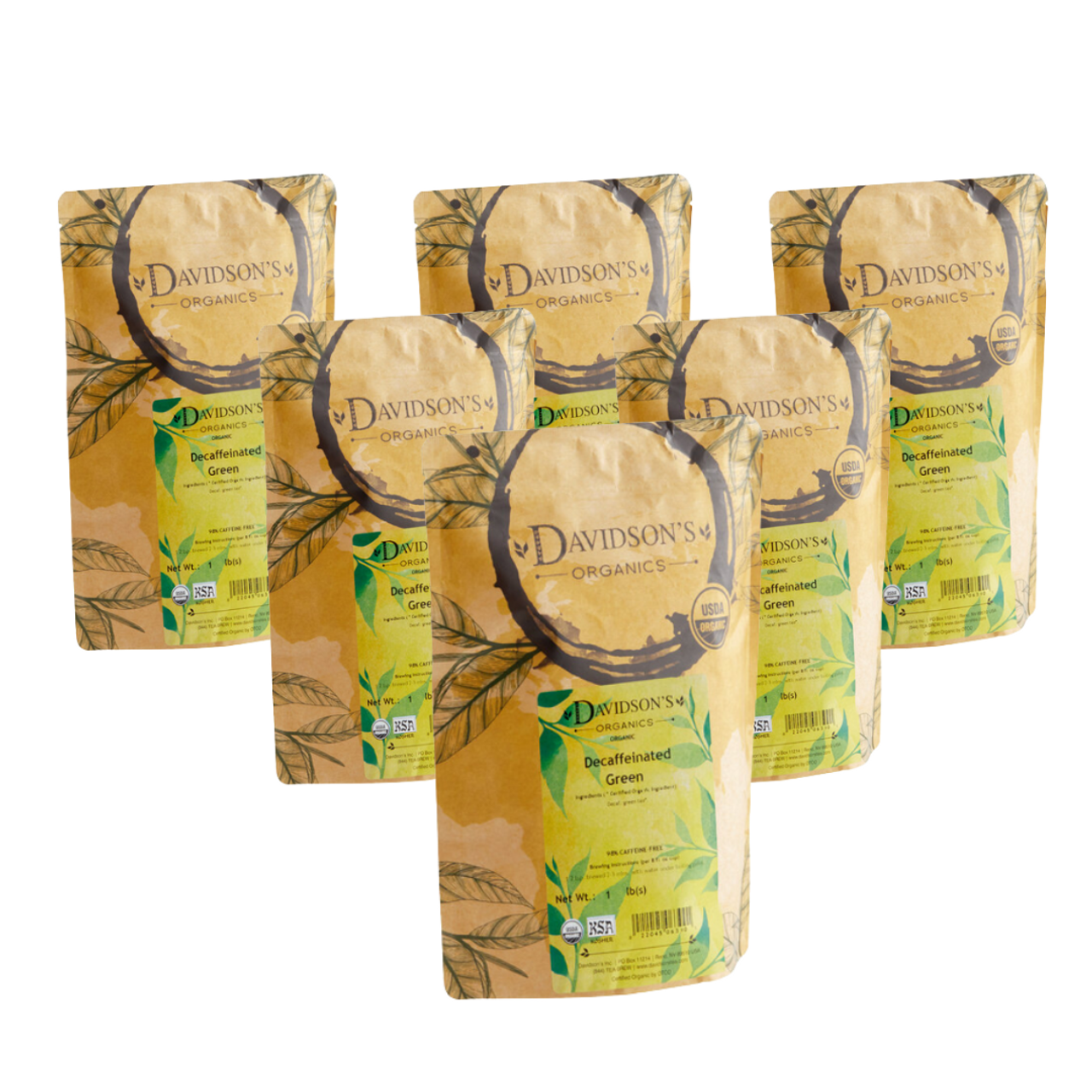 Davidson's Organic Decaf Green Loose Leaf Tea | 1LB/0.45 KGS
