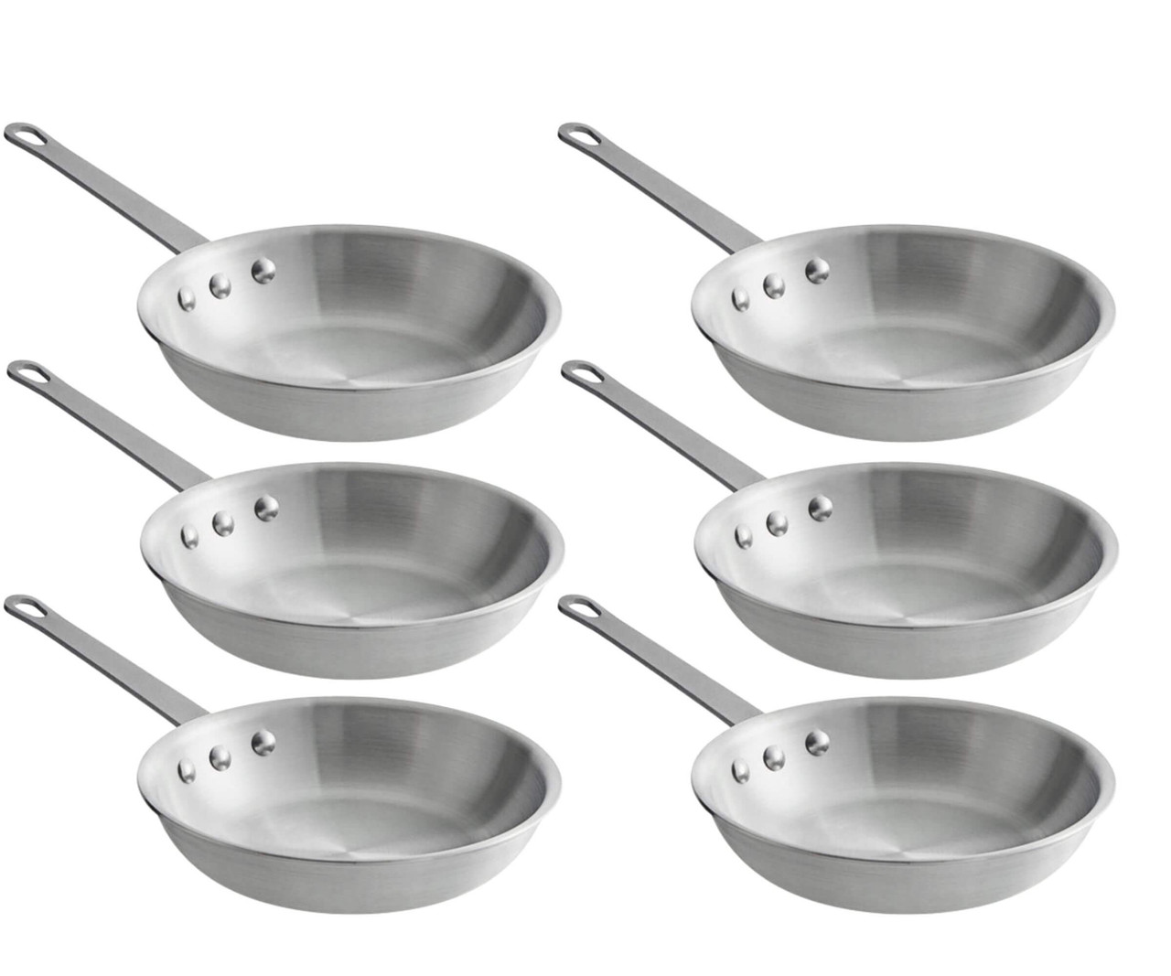 CP Hospo 8" Aluminum Fry Pan (6-Pack) - Professional-Grade Cookware-Chicken Pieces
