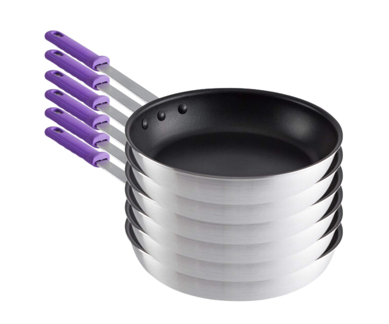 Choice 8 Aluminum Non-Stick Fry Pan with Purple Allergen-Free Silicone  Handle