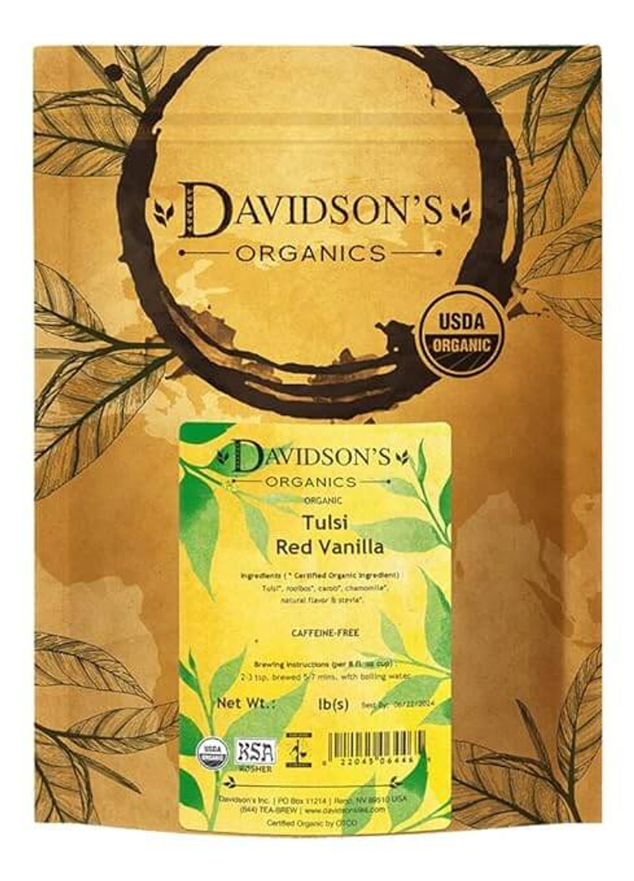 Davidson's Organic Tulsi Red Vanilla Herbal Loose Leaf Tea | 1LB/0.45 KGS