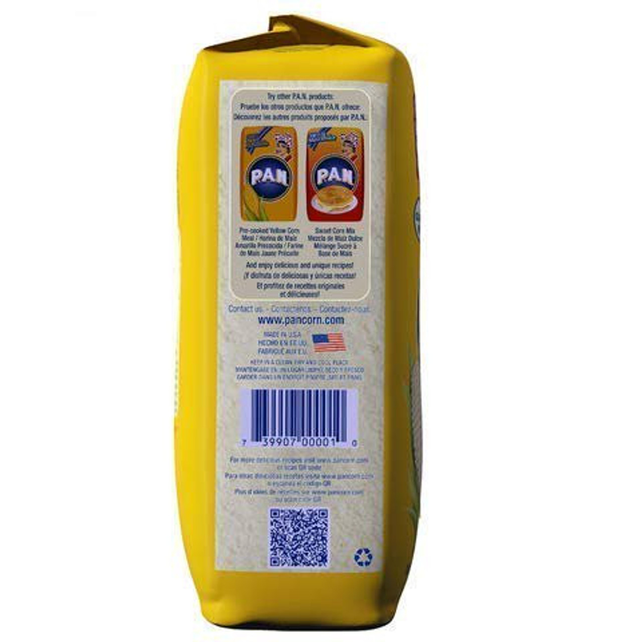 PAN White Corn Meal - Pre-cooked Gluten Free and Kosher Flour for Arepas, 1 Kg (10/CASE)