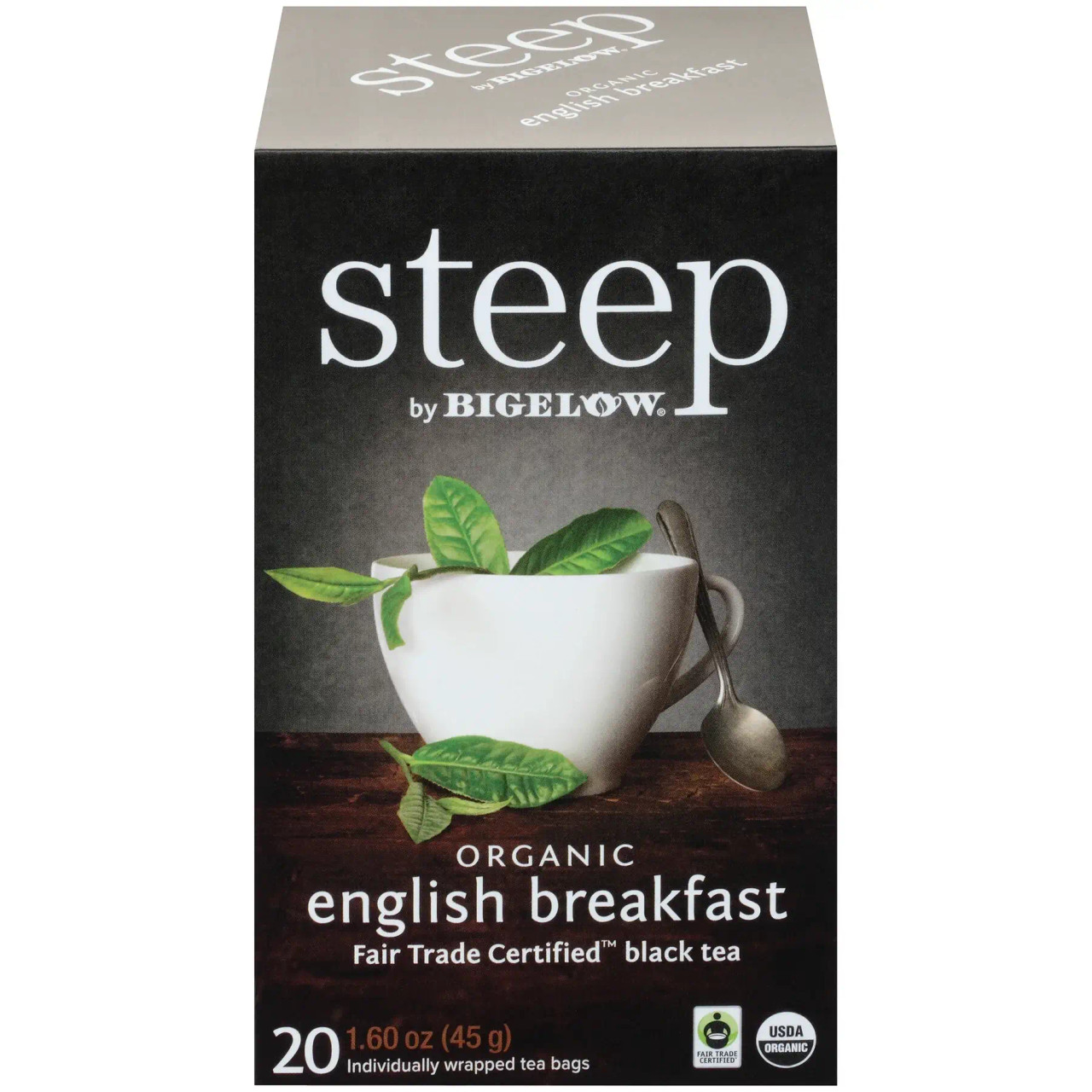 Steep By Bigelow Organic English Rich Breakfast Tea Bags - 20-Count(6/CASE)-Chicken Pieces