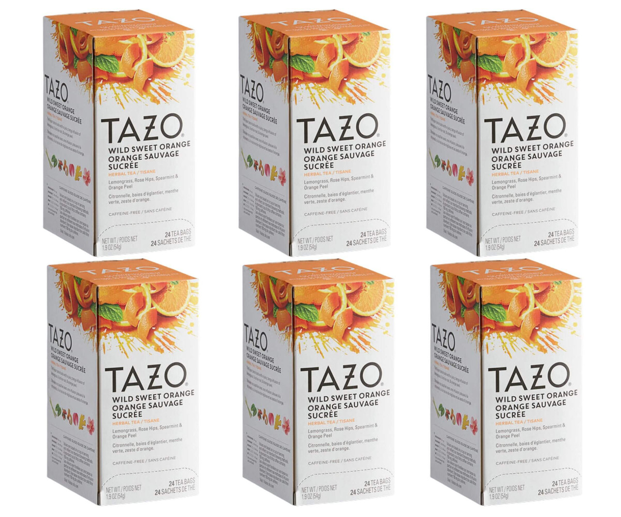 Tazo Wild Sweet Zesty & All-Natural Orange Tea Bags - 24-Count(6/CASE)-Chicken Pieces