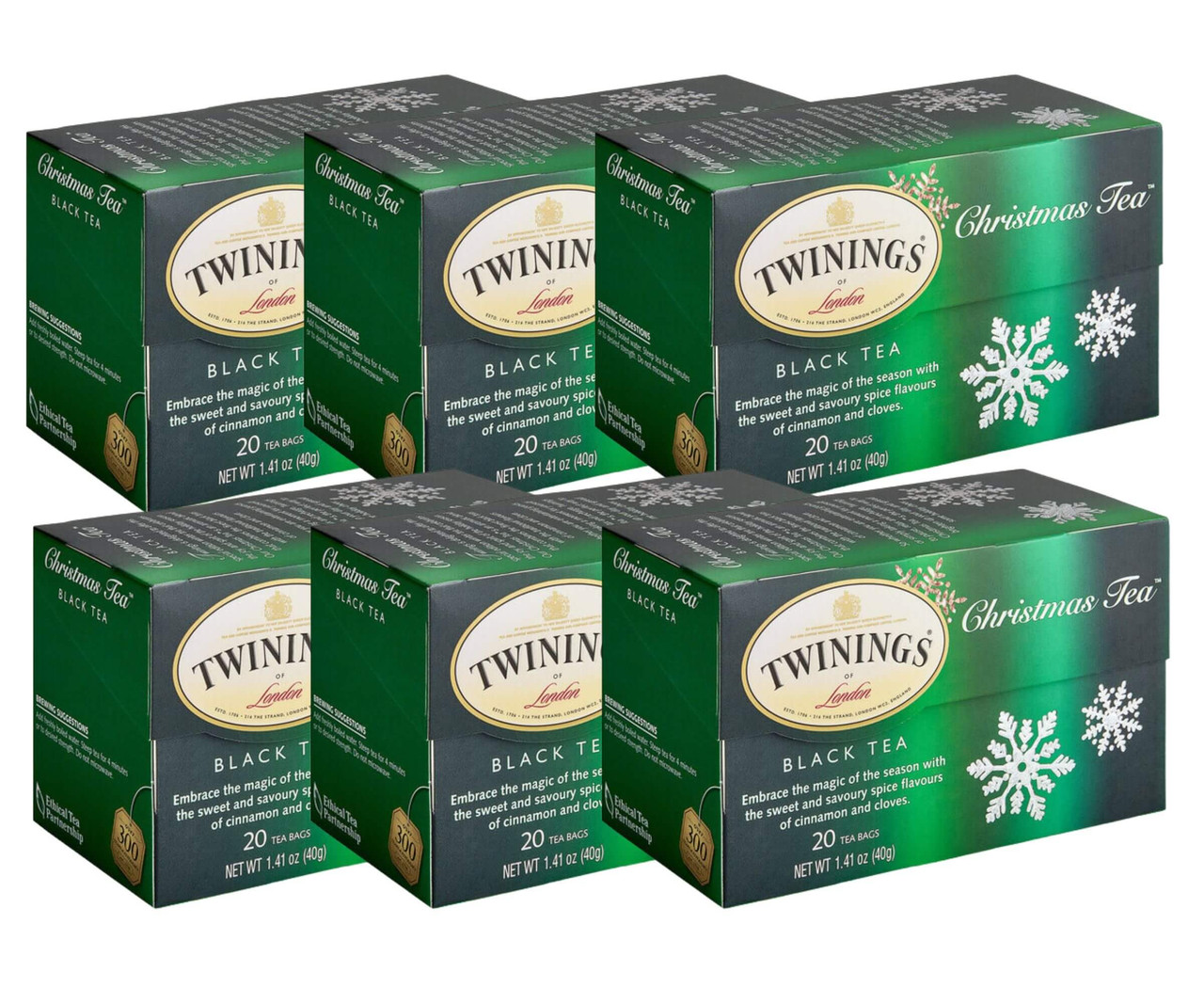 Twinings Christmas Quick and Sanitary Brewing Tea Bags - 20-Box(6/CASE)-Chicken Pieces