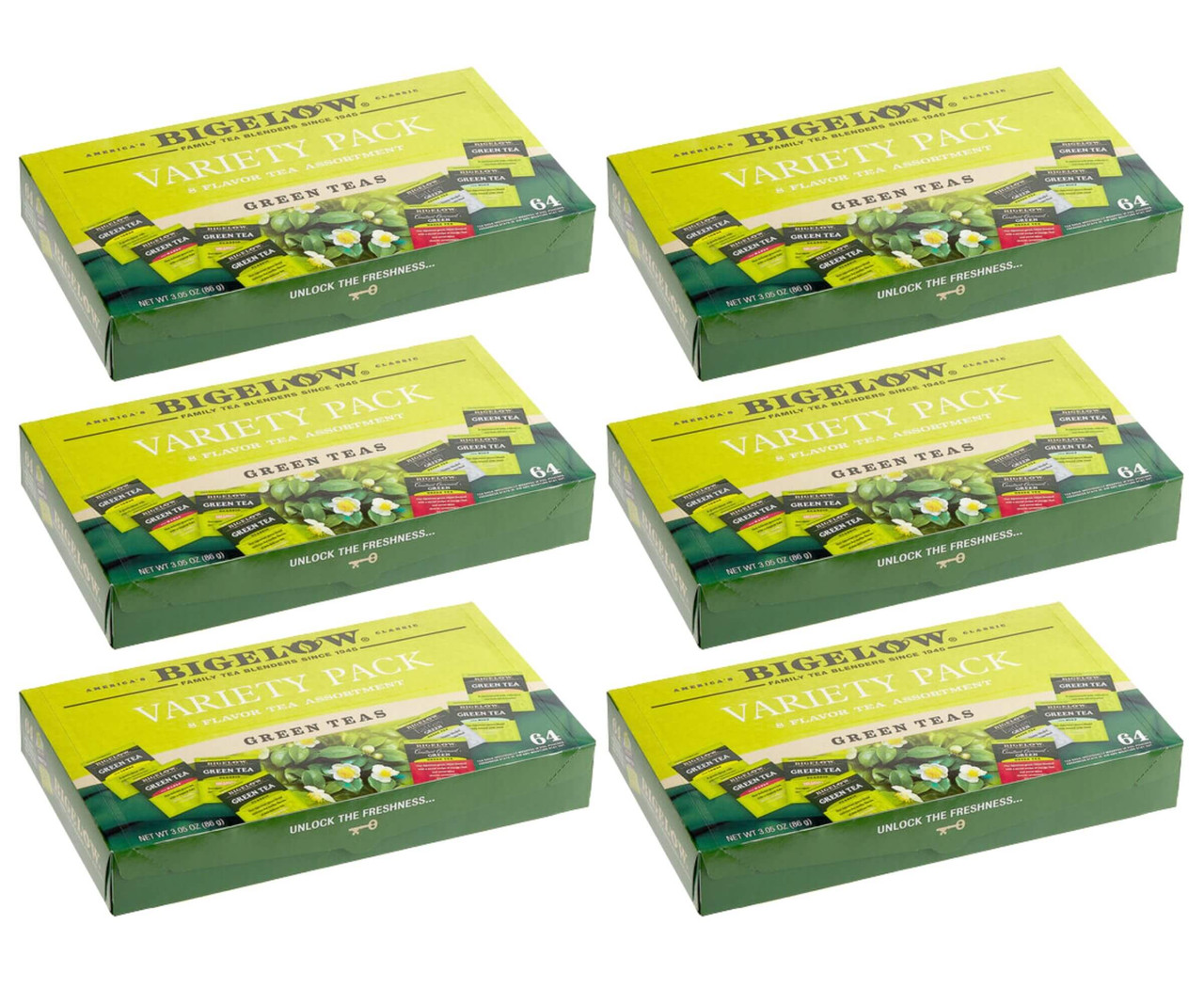 Bigelow Gluten-Free Green Tea Variety Tray Pack - 64/Box (6/Case)-Chicken Pieces