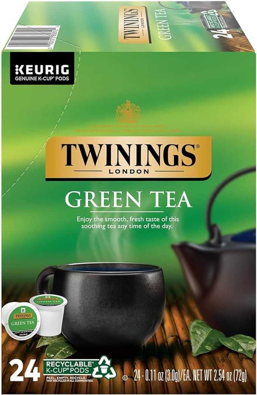 Twinings Green Tea Single Serve Keurig K-Cup Pods Refreshing - 24/Box(4/CASE)-Chicken Pieces