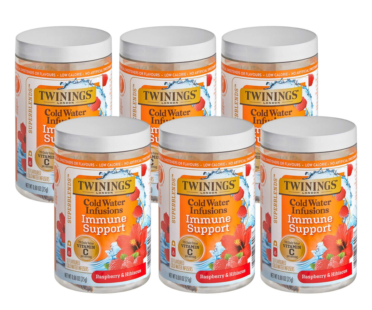 Twinings Cold Infuse Immune Support Raspberry & Hibiscus - 10/Pack(6/CASE)-Chicken Pieces
