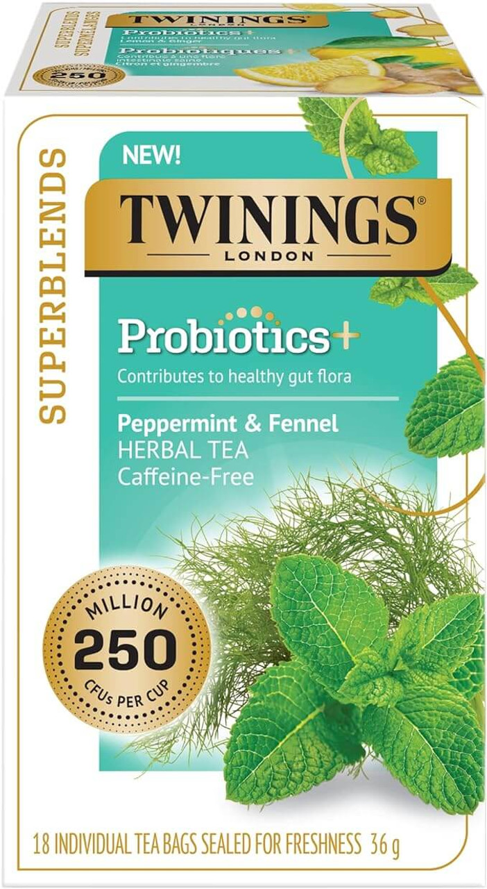 Twinings Probiotics Peppermint & Fennel Digestive Tea - 18/Box(6/CASE)-Chicken Pieces