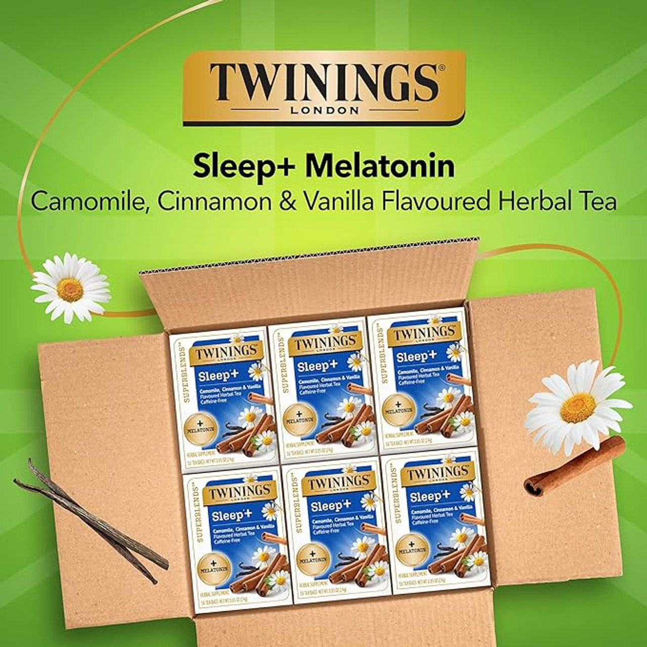 Twinings Superblends Sleep Chamomile, Cinnamon & Vanilla Tea- 16/Box(6/CASE)-Chicken Pieces