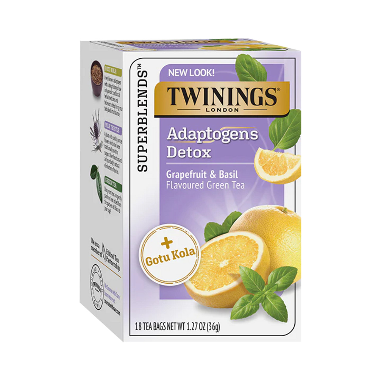 Twinings Detox Adaptogens, Grapefruit & Basil tea - 18/Box(6/CASE)-Chicken Pieces