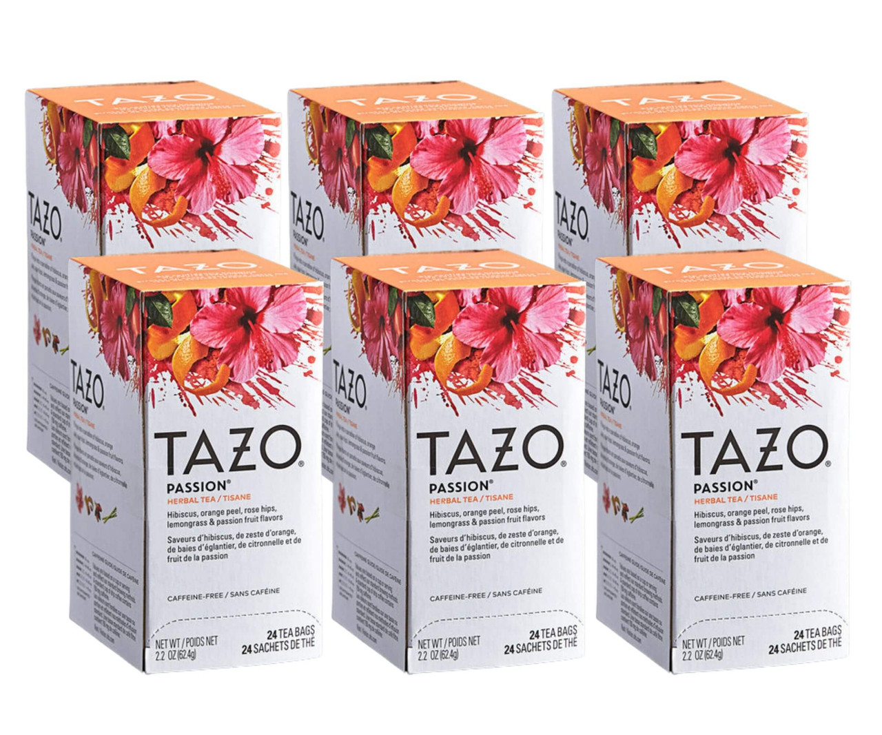 Tazo Passion Vibrant and Captivating Tea Bags - 24/Box(6/CASE)-Chicken Pieces