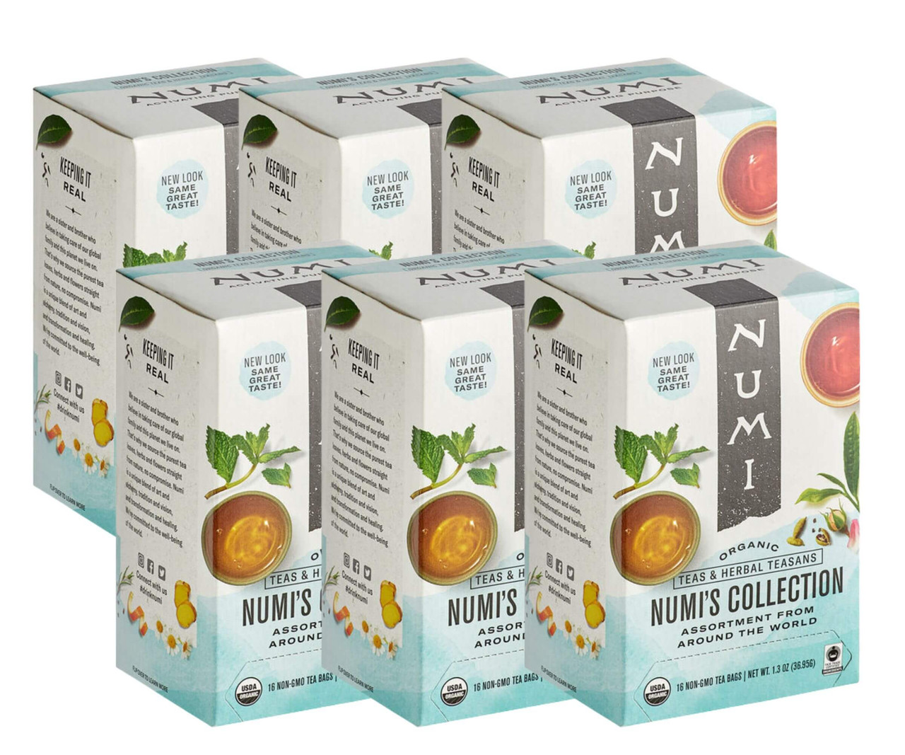 Numi Organic Hot or Cold Brew Tea Bag Collection - 16/Box (6/Case)-Chicken Pieces