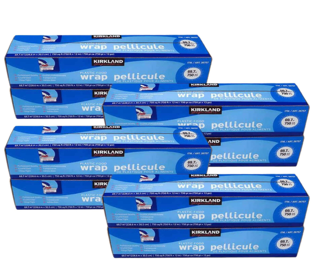 Kirkland Signature Stretch-Tite Plastic Food Wrap, 12 in x 3,000 ft