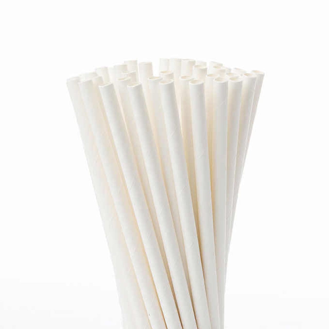 Ecodinnerware Biodegradable White Paper Straws - 15.3 cm (8 in), 400-Pack, FSC Certified-Chicken Pieces
