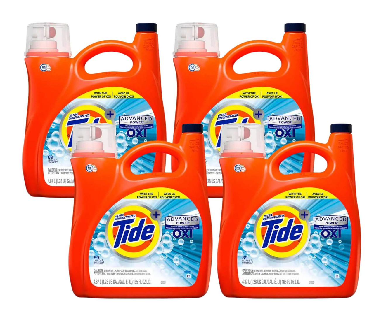 Tide Advanced Ultra Concentrated Power Liquid Laundry Detergent with Oxi - 89 Loads(4/Case)-Chicken Pieces