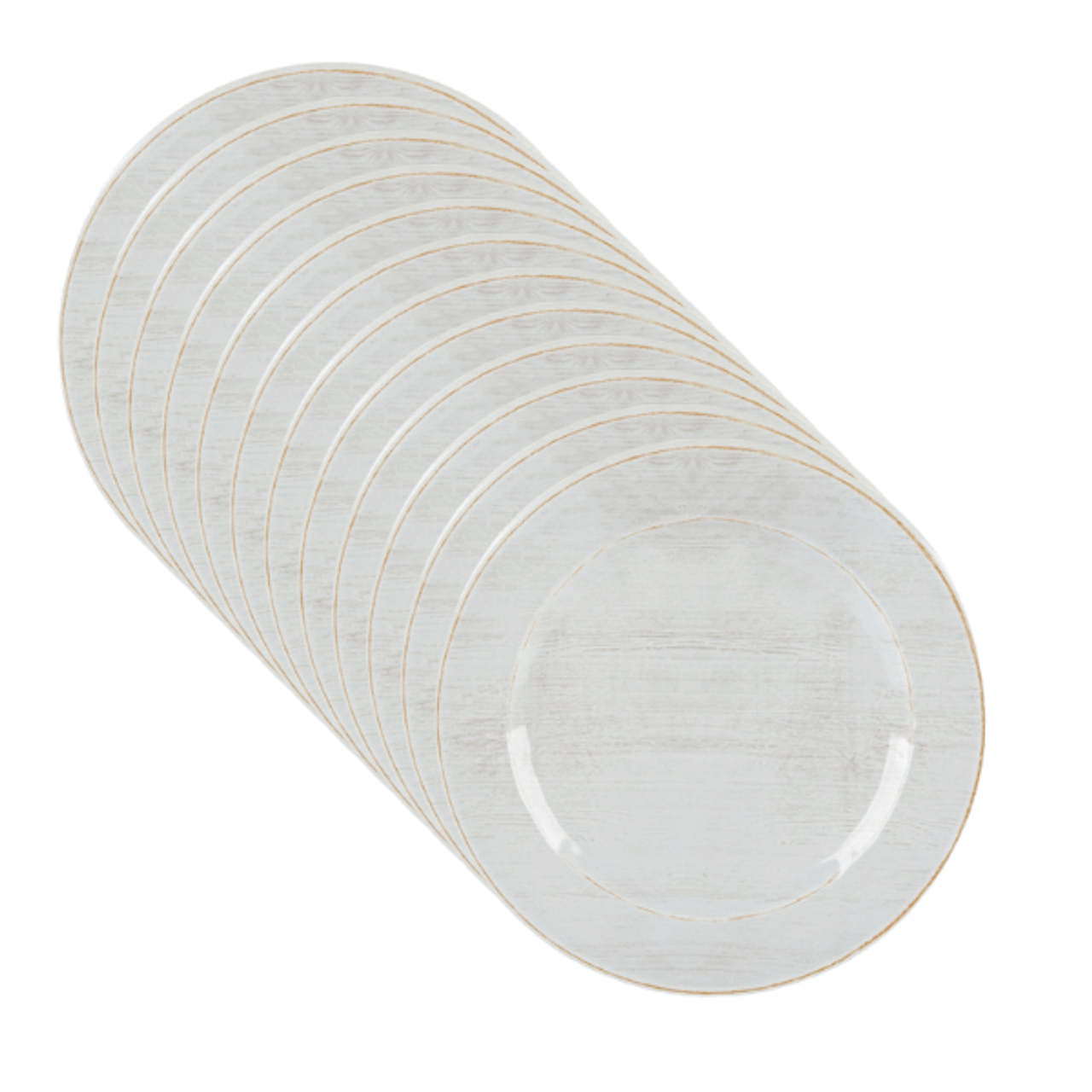 Carlisle Grove 7" Buff Round Melamine Bread and Butter Plate - 12/Case. CHICKEN PIECES.