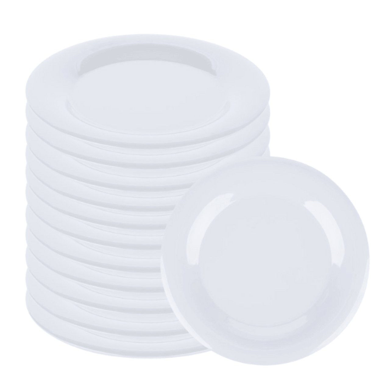 Carlisle Sierrus 12" White Wide Rim Melamine Plate - 12/Case. CHICKEN PIECES.