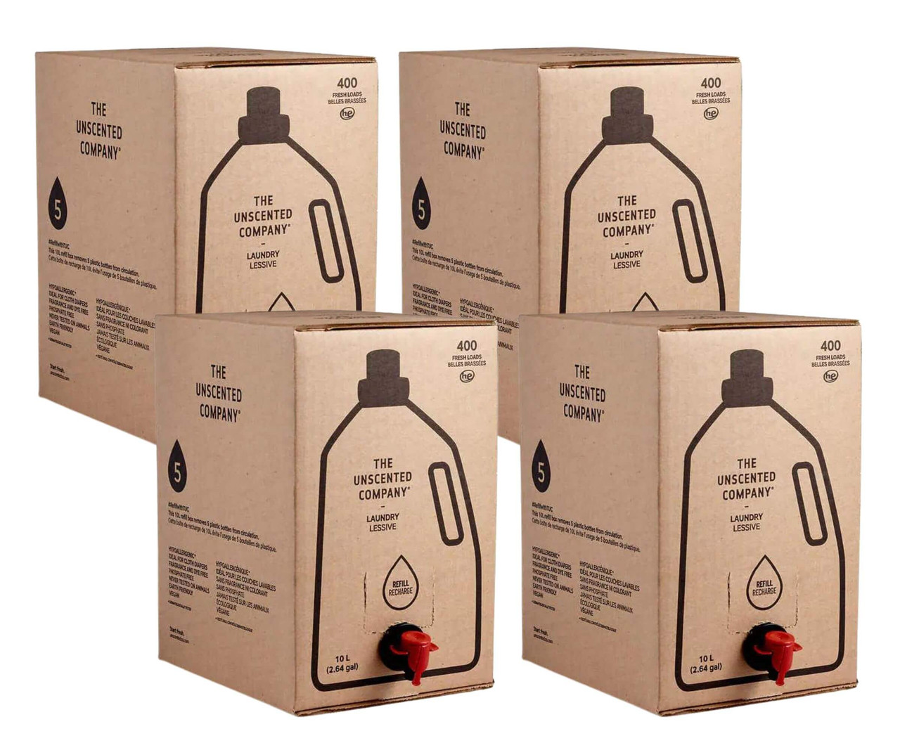 The Unscented Company 400 Loads Laundry Refill Box, 10L(4/Case)-Chicken Pieces