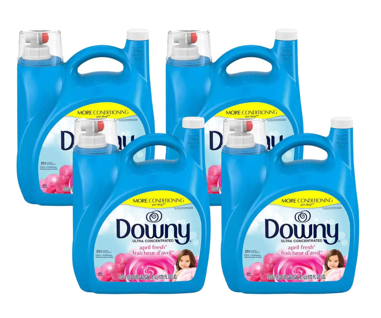 Downy Ultra April Fresh 251 Loads Fabric Softener - 5.03 L(4/Case)-Chicken Pieces