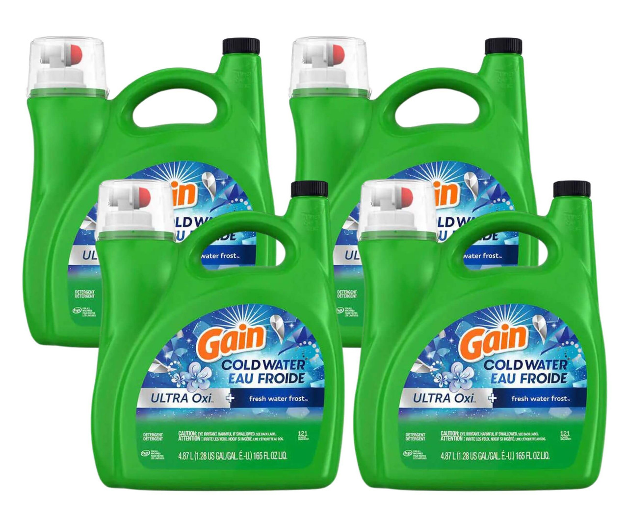 Gain Liquid High Efficiency Cold Water + Oxi Fresh Water Frost  4.87 L, 121 Loads(4/Case)-Chicken Pieces
