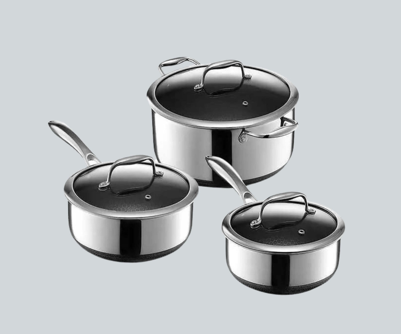 Hexclad 6-piece Metal Utensil Dishwasher-Safe Saucepan Set-Chicken Pieces