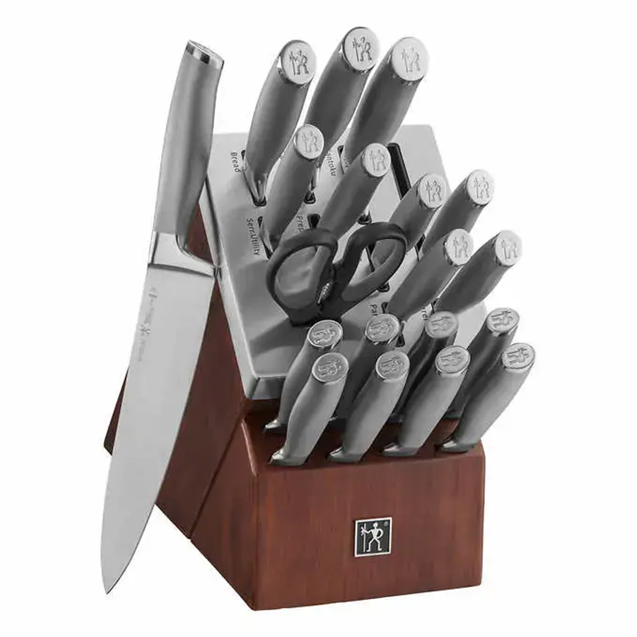 HENCKELS MODERNIST German Stainless Self-sharpening Knife Set, 20-piece-Chicken Pieces
