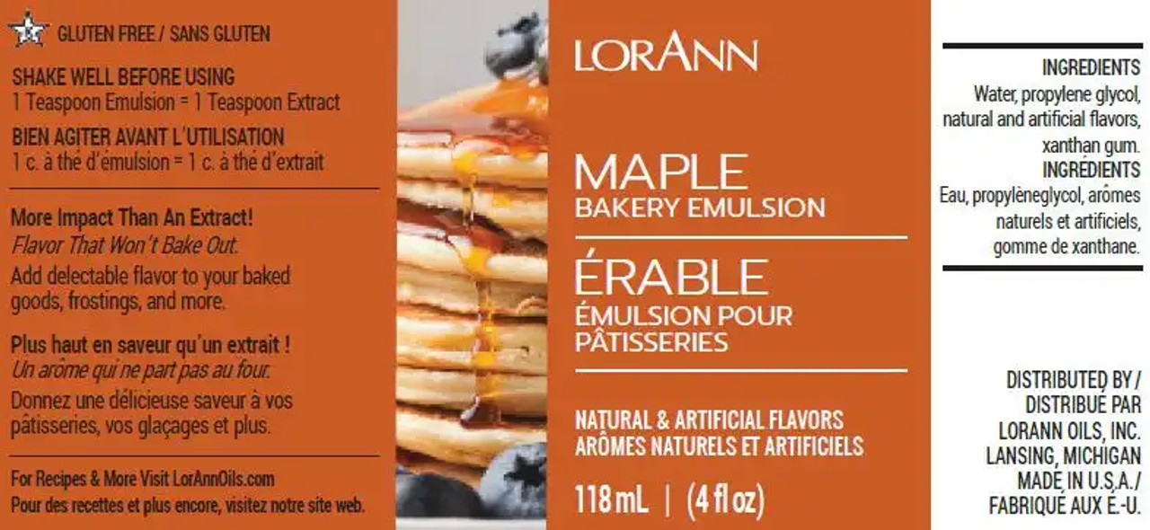 LorAnn Oils Authentic  Maple Syrup Bakery Emulsion 1 Gallon-Chicken Pieces