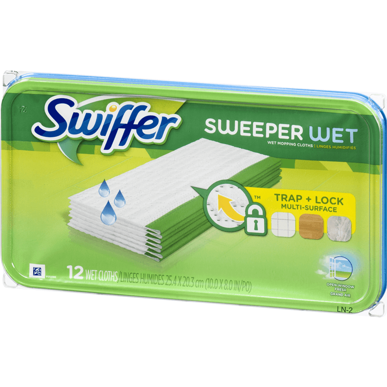 Swiffer Sweeper Wet Mopping Cloths, Multi Surface Refills, Open Window  Fresh, 12 Count