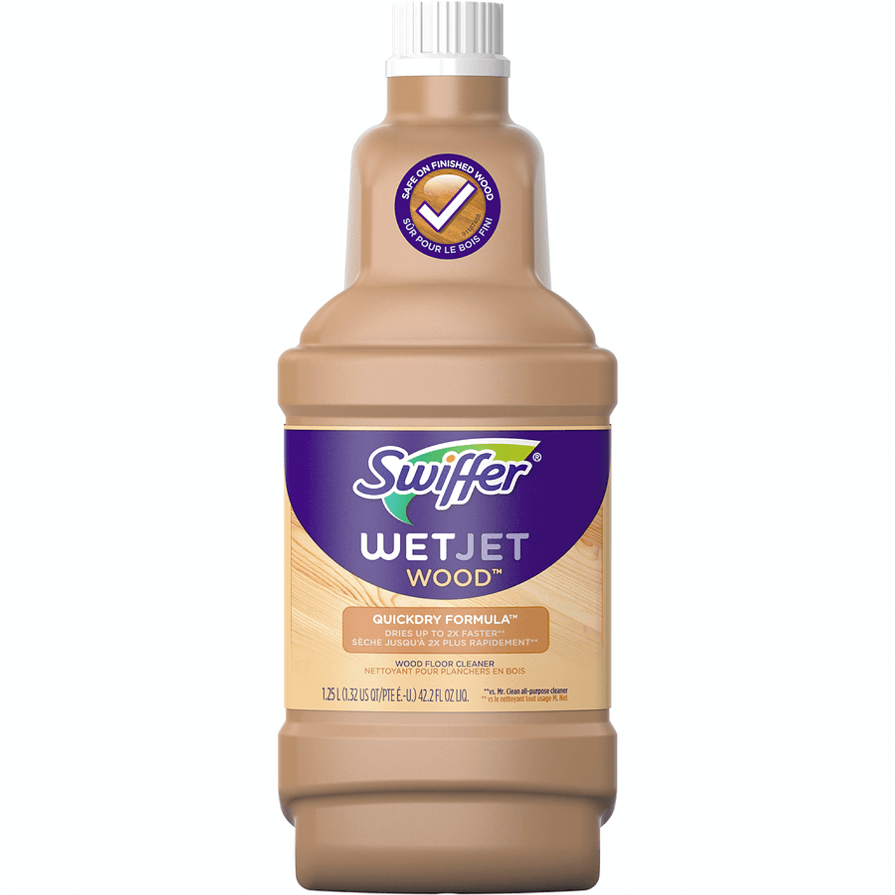 Swiffer WetJet Wood Floor Fast Drying Cleaner Refill - 1.25 L(4/Case)-Chicken Pieces