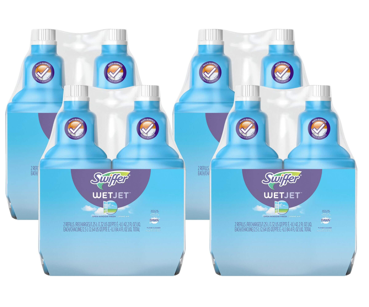 Swiffer WetJet Multi-Purpose Floor Cleaner Solution Refill 2.5 L(4/Case)-Chicken Pieces