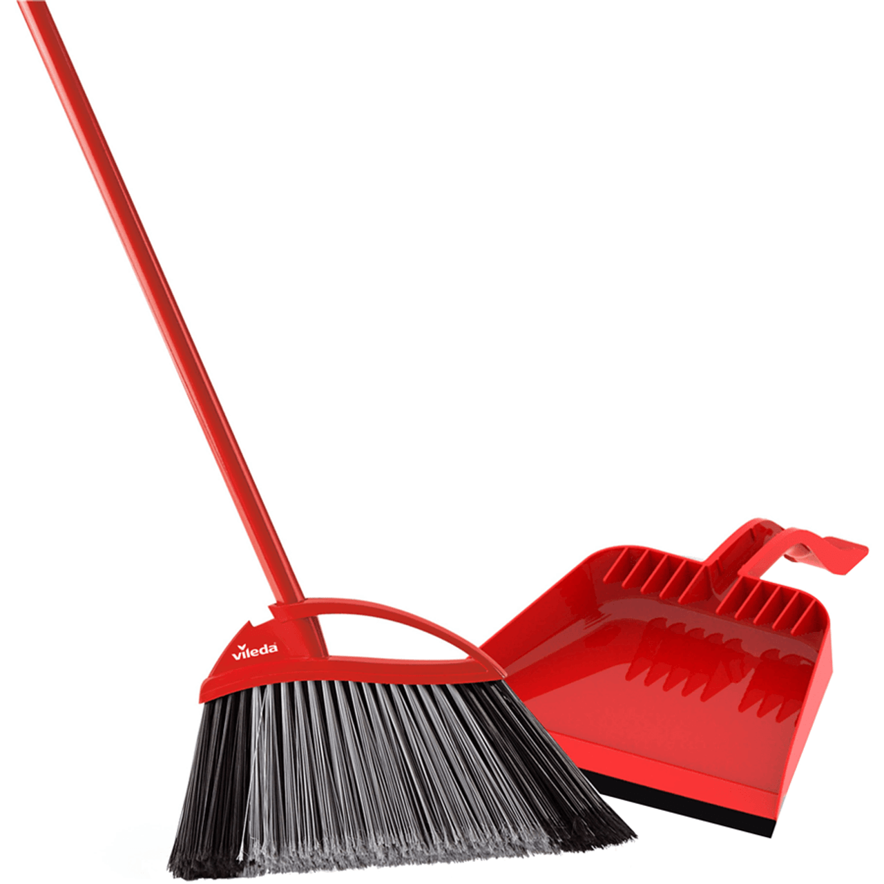 Vileda Super Angle Pet Pro Broom Cleaning with Step-On Dustpan-Chicken Pieces