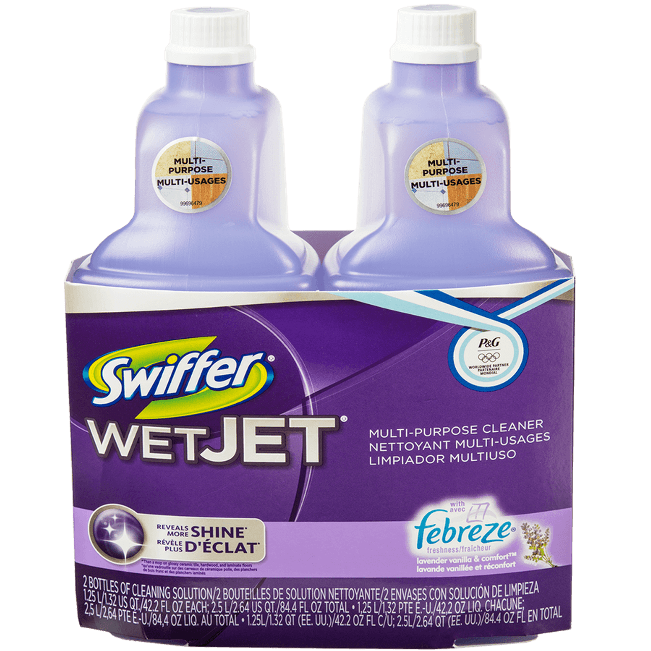 Swiffer WetJet Floor Cleaner MultiPurpose 2.5L Refill(4/Case)